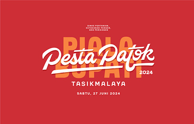 Pesta Patok 2024 Piala Bupati Tasikmalaya graphic design hand lettering illustration lettering logo logo design logotype typography