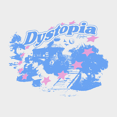 Grunge colorful print "Dystopia" *2024 brand branding colorful design graphic graphic design grunge hoodie print retro t shirt