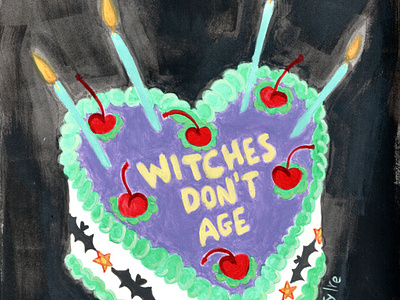 witchbitch 💋🤟🏻 cake cake quotes food illustration food illustrator illustration witches