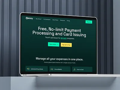 Penny Web & App Redesign app design card issuing figma payment processing redesign ui web design