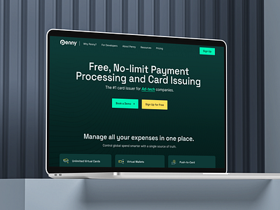 Penny Web & App Redesign app design card issuing figma payment processing redesign ui web design