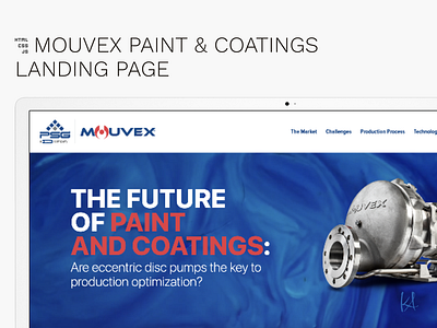 Mouvex Paint & Coatings Landing Page css html js landing page landing page design ui development web page design