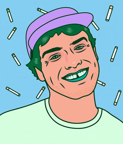 mac demarco artist portrait digital illustration digital portrait illustration illustration art mac mac demarco macdemarco music portrait portrait saladdays vector illustration