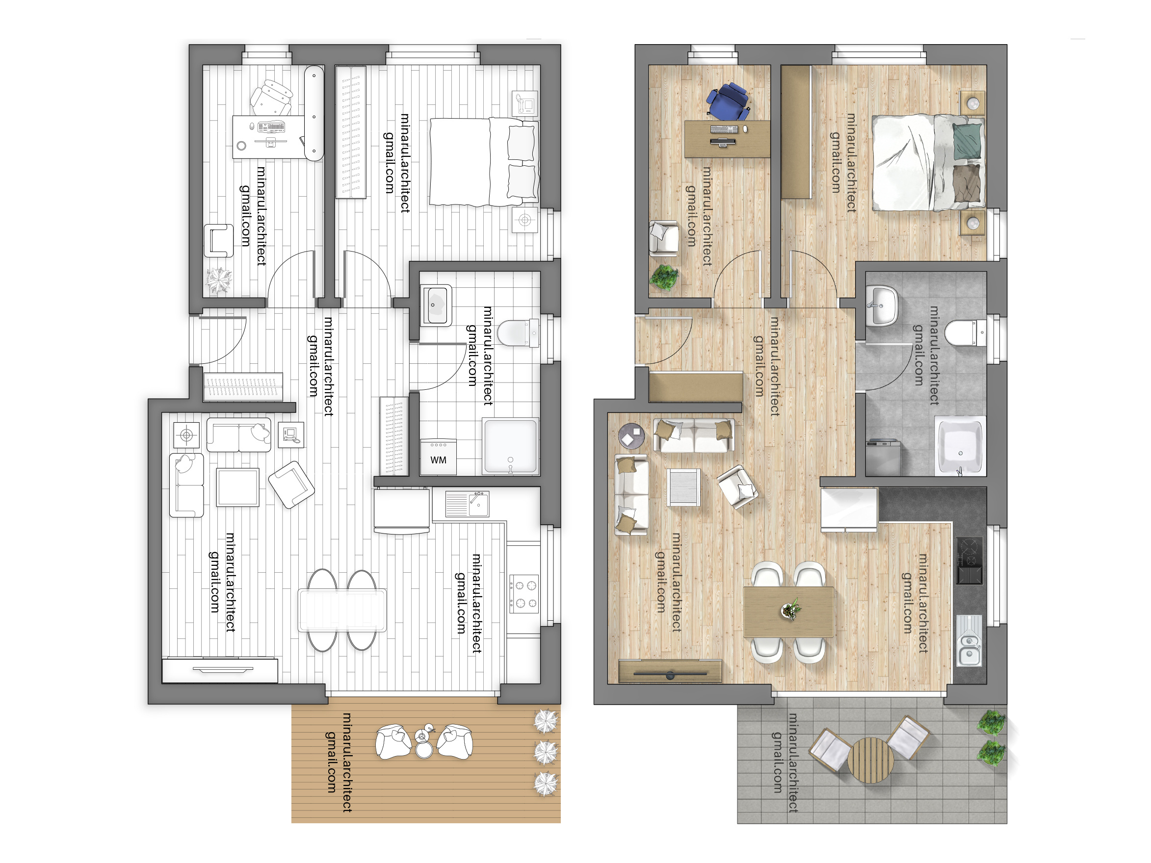 Floor plan rendering design 2d rendering archiminy architecture portfoilo floor plan floor plan layout graphic design illustration interior layout photoshop rendering rendering