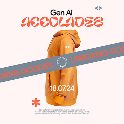 Gen Ai Accolades Poster aiexcitement airewards anticipationrising celebratewithus celebrationtime discoveryourgoodies eventoftheyear excitementawaits funandrewards genaistudyjams goodiereveal goodiesgalore joyfulunboxing rewardtime surpriseanddelight surpriseevent surpriseinside unboxthefun unboxthejoy unboxthesurprise