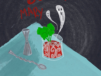 bloody mary 🩸🪞👻 bloody mary digital illustration drink food and drink food illustrated food illustration food illustrator