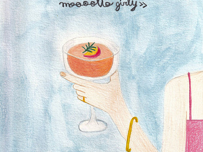 è l'ora dell'ape 🧃🥂🕶 alcool aperitif crayon drink food and drink food illustration food illustrator irene illustration summer drink