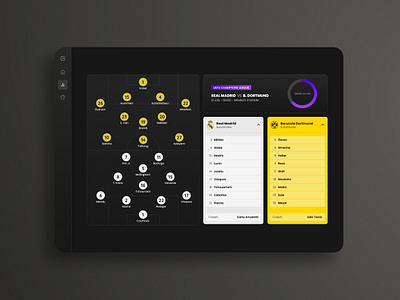 Line-up widget design minimal ui ux web