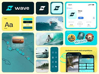 Wave Social and Wave Finder App interactive maps mobile app design social media app surf community surf lifestyle surf technology surfing uxui design wave finder weather updates