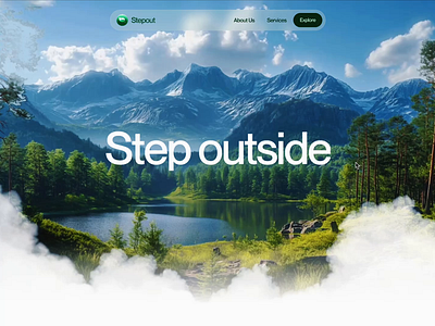 Exploring Parallax Hero Section for Stepout green hero hero section nature parallax scroll effect smooth tourism travel ui website website animation