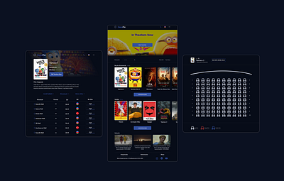 Online Cinema Website graphic design ui