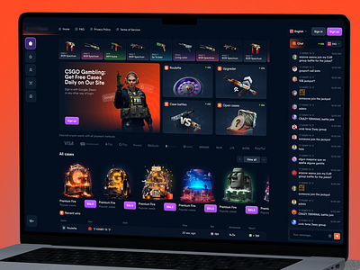 CSGO Gambling betting case battles casino counter strike csgo csgo app csgo design csgo gambling gambling platform game design igaming mobile gambling open case rust gambling rust games skins skins gambling ui gambling upgrade web gambling