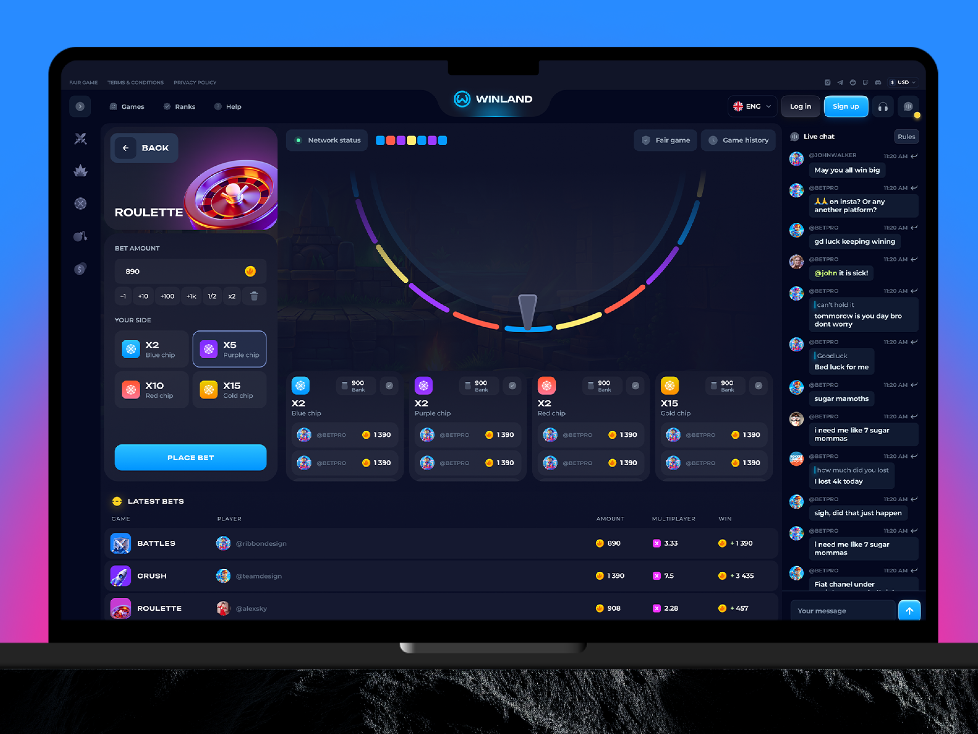 Example of Full Cycle Casino UI/UX Design