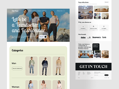 Chicpulse - Fashion landing page e commerce e commerce landing page e commerce website fashion fashion landing page fashion website landing page minimalist design online shop online store product product design ui ui design user interface ux ux design visual design web design website