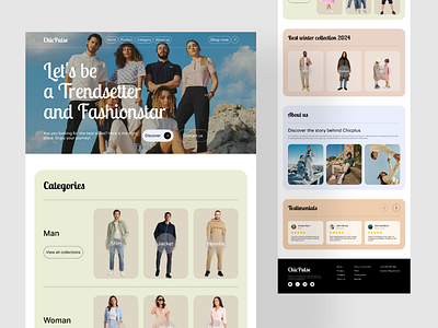 Chicpulse - Fashion landing page e commerce e commerce landing page e commerce website fashion fashion landing page fashion website landing page minimalist design online shop online store product product design ui ui design user interface ux ux design visual design web design website
