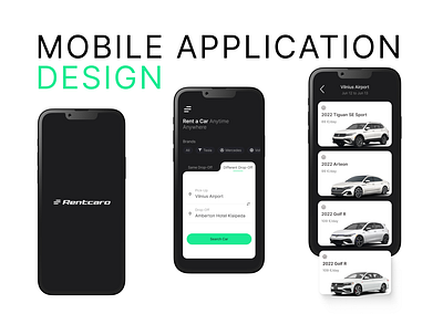 Rent Car App Design adobe photoshop app branding design figma graphic design ui ux