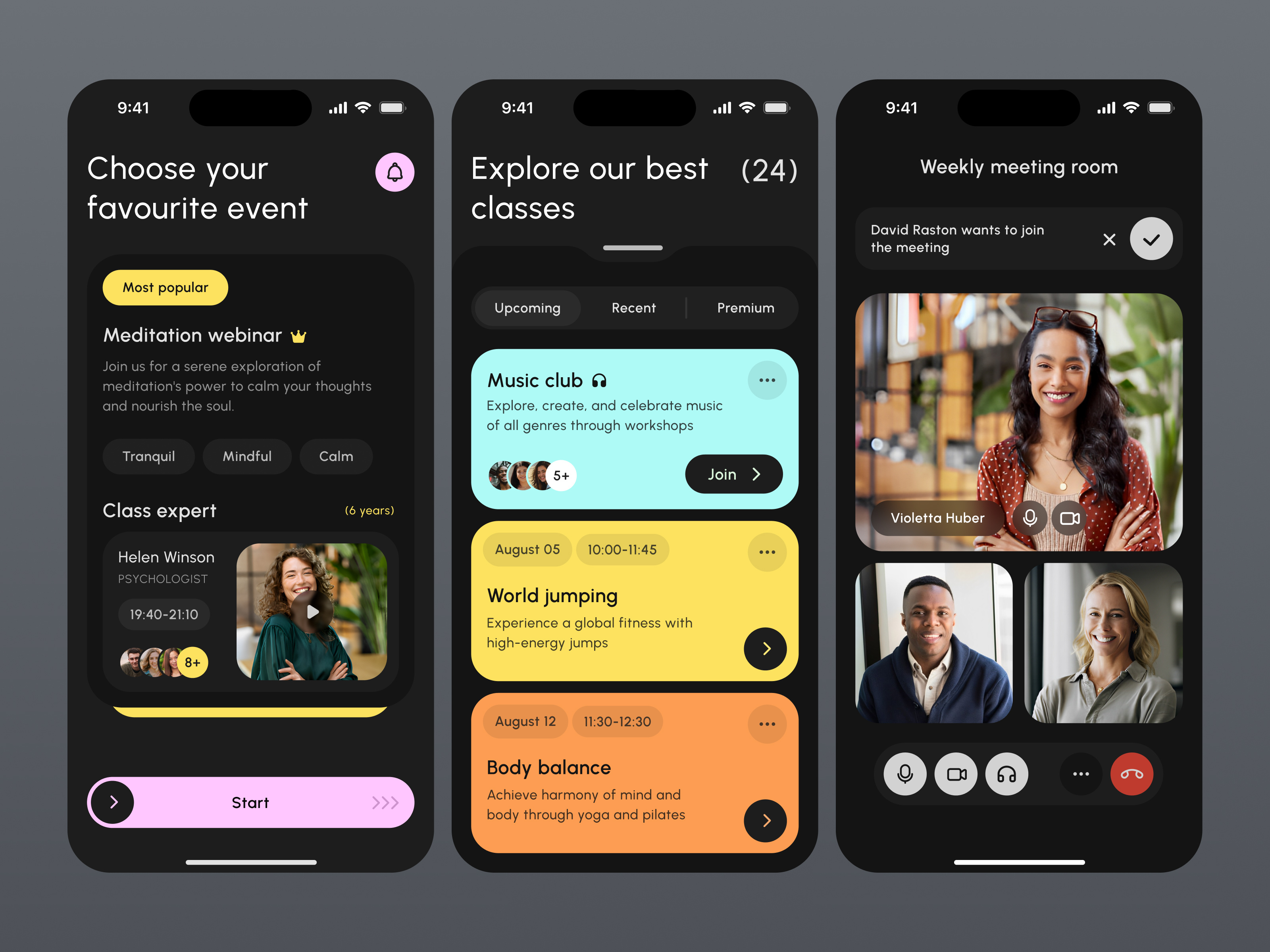 Example of App Design Concepts — 5–10 Screens