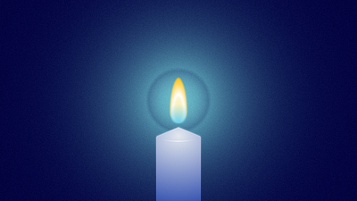 Candle blue candle cold dark design gradient gradients graphic design halo illustration light minimal vector