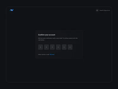 Confirm your account app appdesign branding crypto design dribbble logo page ui uidesign uiuxdesign ux uxdesign