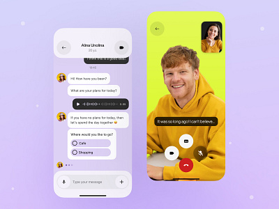 Video chat - Online class tutoring app UI branding chat color design education ios mobile app product startup ui user interface ux video