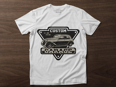 vintage Car and typography T shir t Design graphic design t shirt t shirt design typography vintage