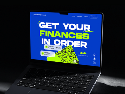 Finance website banking website branding bright contrasting finance website fintech graphic design illustration landing page saas ui vector web design website