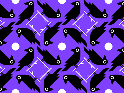 Crow tile crow cuervo mosaico patron pattern tile
