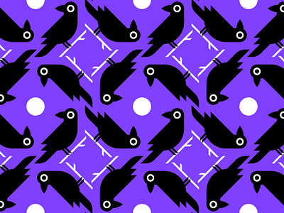 Crow tile crow cuervo mosaico patron pattern tile