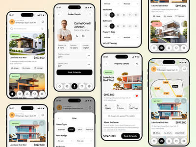 Homeo - a real estate application apartment app design clean design mobile app design properties property real estate real estate agency real estate app real estate design realtor residence trending ui ui design uiux