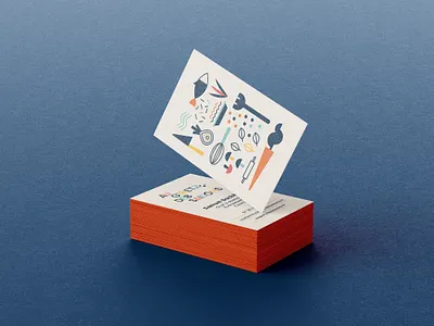 restaurant business cards business card business cards food icons minimal minimalism pantone print restaurant