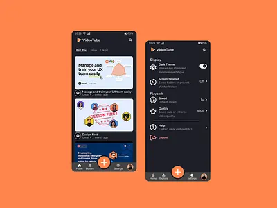 VideoTube - Entertainment Platform application entertainment figma graphic design mobile share video