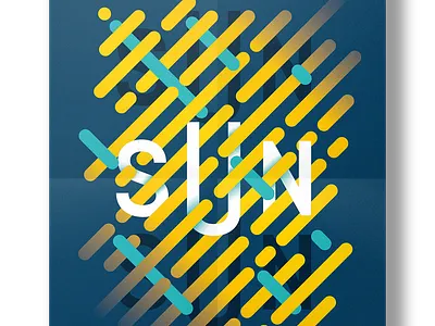 Sun radio • graphic design poster blue geopetric graphic design hide logo poster print radio yellow