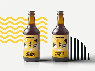 Vienna citrus • beer packaging beer black bottle craft geometric kraft label minimalism minimalist packaging pantone yellow