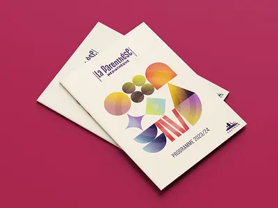 library branding branding colors cover graphic design leaflet library logo minimalist program shape shapes texture