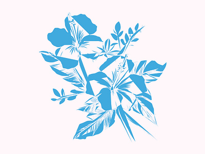 Hawaii- Floral illustration art artistic background boho botanical branding contemporary design floral flowers graphic design hawaii illustration logo packaging pattern print sticker tropical ui
