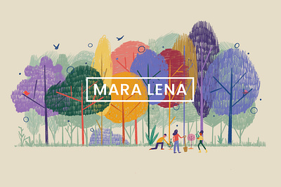 Mara lena • illustration forest hand drawn handmade illustration pastel plants sketch vegetal vegetation