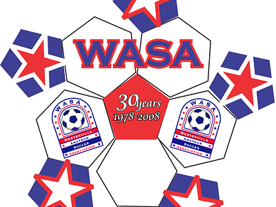 Soccer Ball Logo WASA with Mockup branding creative graphic design illustration logo soccer ball logo soccerball logo ui vector vector logo visual identity