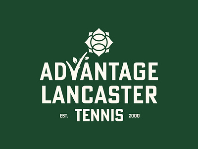 Advantage Lancaster Tennis Club advantage lancaster lancaster logo logo design rose tennis tennis club typography