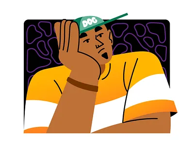 Boring days - 1.2 black character design dribbble flat flat design illustration illustrator new publicity vector