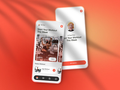 Fitness UI App Design app app design design diet fitness mobile mobile design ui ux workout