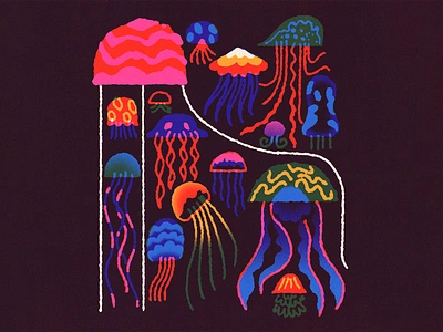 Deep Sea Jellies illustration