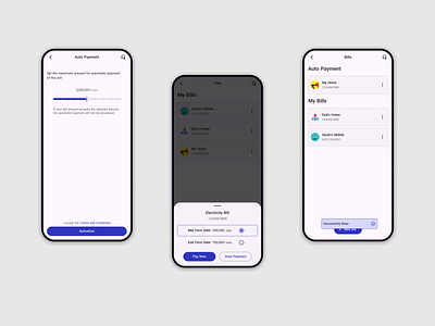 Auto Payment for Bills alireza bazohoori app fintech productdesign