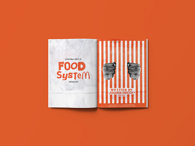 Food System Magazine Layout design graphic design illustration layout magazine design typography