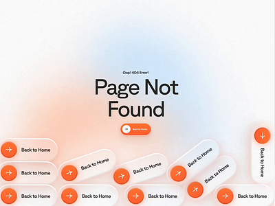 404 Page buttons gradient interactive web webpage website
