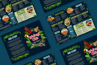 Rainforest Cafe design graphic design menu design typography