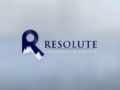 Resolute: Strength in Service adobe illustrator branding design dribble graphic design graphic designer illustration logo logo design logo presentation resolute resolute logo typography vector
