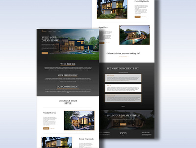 Website Design: Real Estate Landing Page clean design esthetic house modern premium