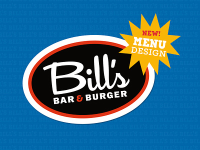 Bill's Menu Design design graphic design menu design typography
