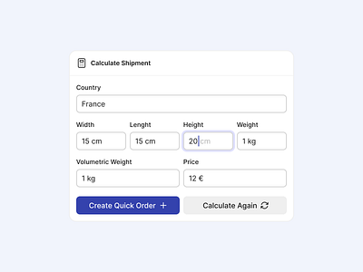Shipping Fee Calculator with Light and Dark Mode calculate calculator dark design fee figma light mode ship ui ux