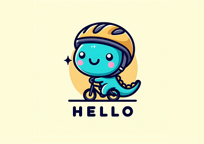 dino bike animation branding cartoon cute design dino illustration kawaii logo tshirt